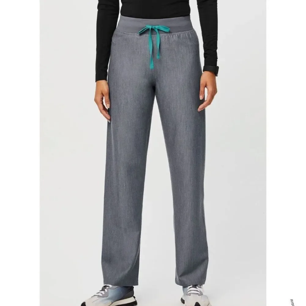 Figs High Waisted Livingston Basic Scrub Pants Gray XL Women